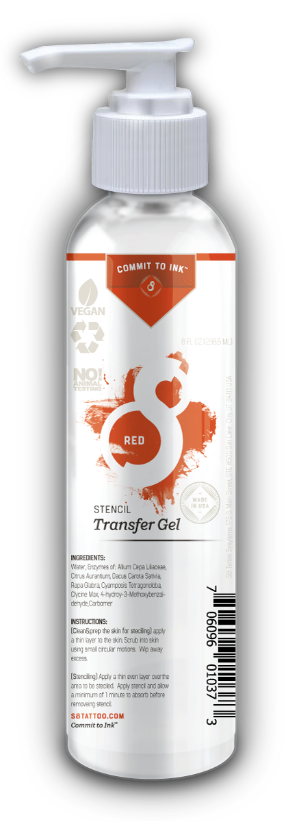 RED Stencil Transfer Gel - 8-Oz. Bottle