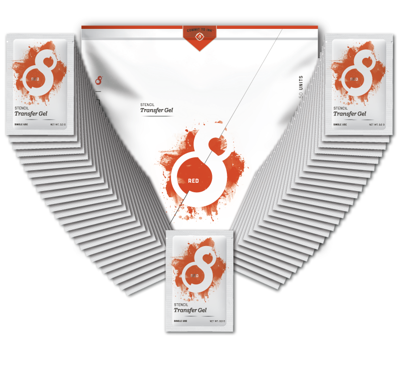 S8 Tattoo Stencil Transfer Solution 2 in 1 Formulation - 50 Count